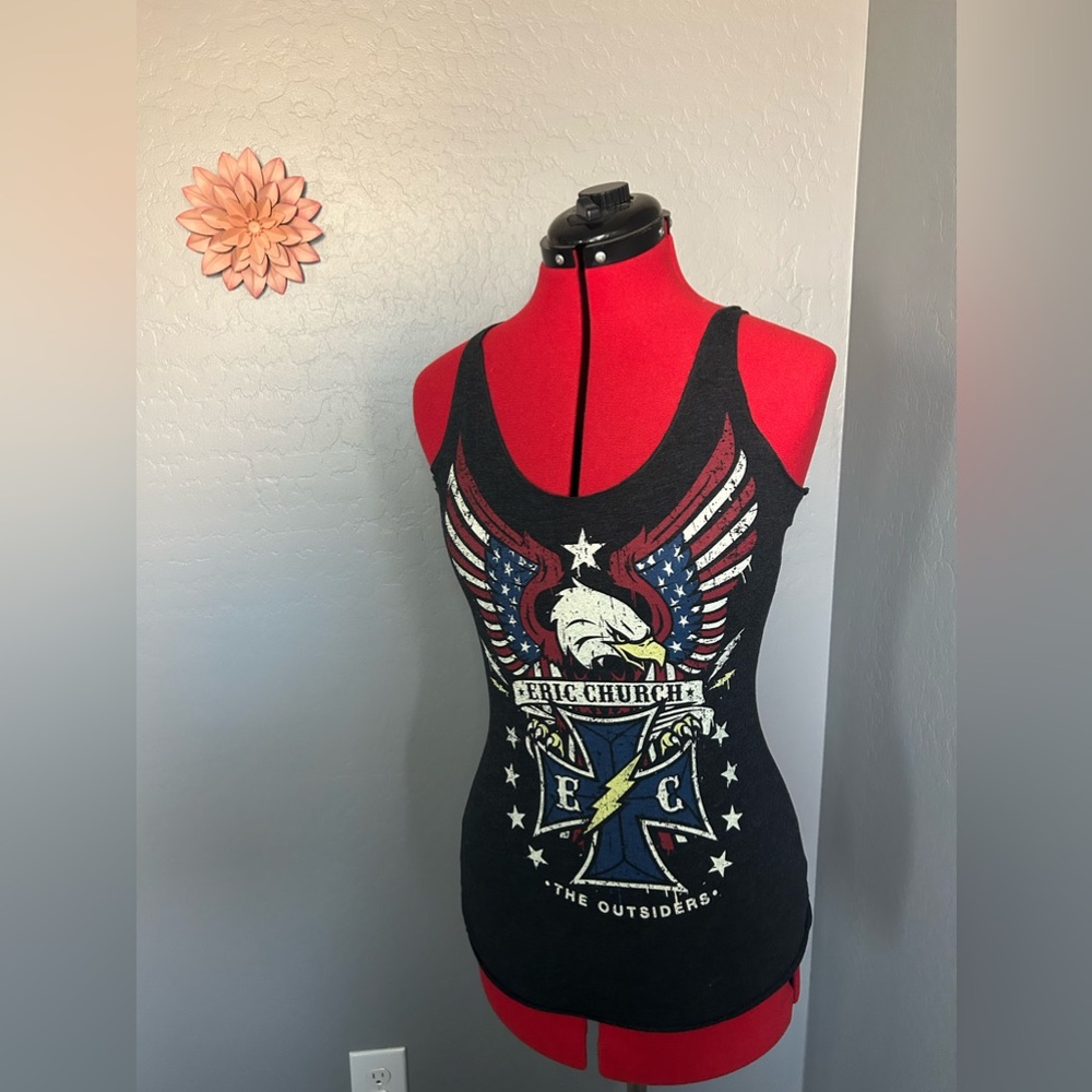 Women's Black Graphic Tank Top